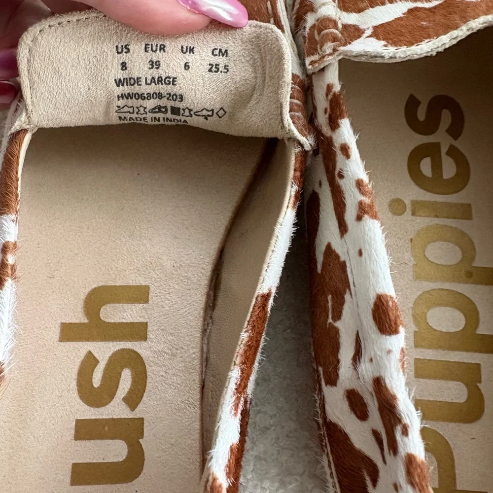 Hush Puppies Tan and Cream Patterned Loafers - Picture 5 of 6